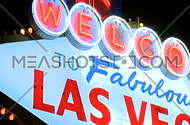 Evening at Vegas sign - pan down (2 of 2)