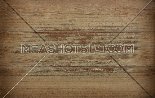 Close up grunge brown wooden background texture with dark vignette