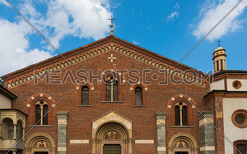 Basilica of Sant Eustorgio-front side -Milan,Italy