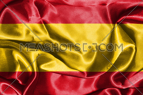 Spanish National Flag Waving In The Wind 3D illustration