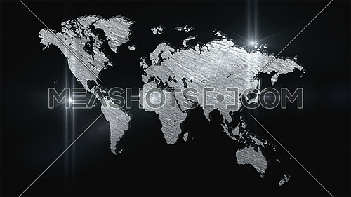 World map in space 3D render