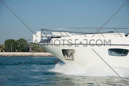 yacht front sailing