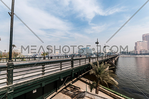 Long Shot for inside Qasr Al Nile Bridge at Day