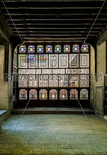 an interior arabesque  wall in ElSehemy historic house in cairo egypt