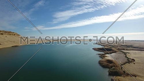 Fly Over The Magic Lake in Fayom (Egypt) at day