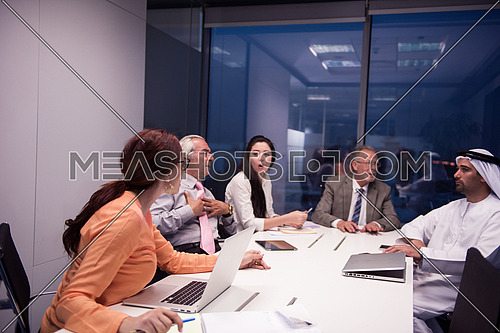 business people group have meeting  in modern office interior