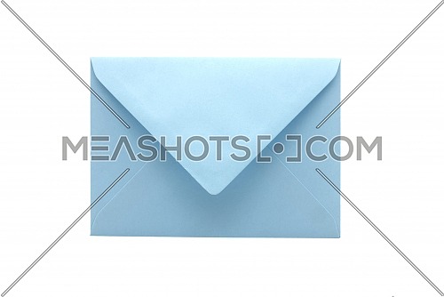 Blue paper envelope isolated on white background