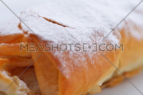 apple pie turkish dessert healthy organic food isolated on white background