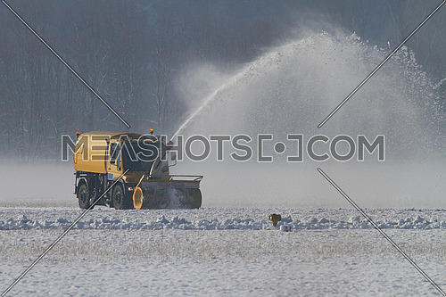 Snow removal at airfield