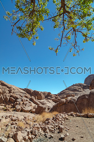 Long shot for Ain hudra at Sinai Mountain at day.