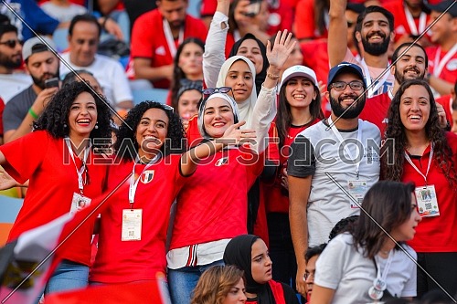 Fans of Egypt support their team ahead of the opening football match of the 2019 Africa Cup of Nations (CAN) Group A match between Egypt and Zimbabwe at the Cairo International Stadium in Cairo, Egypt on June 21, 2019