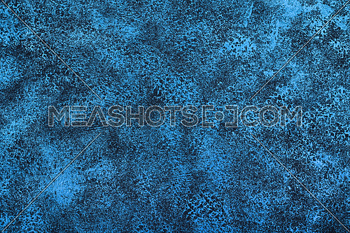 Close up abstract grunge metallic blue and black background with brushstroke and splatter pattern