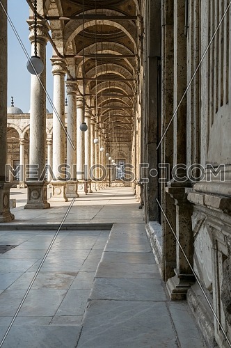 One of the four passages surrounding the court of The Great Mosque of Muhammad Ali Pasha - Alabaster Mosque - Citadel of Cairo, Egypt