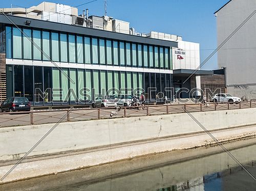 Milan,Italy-March 24,2021:Headquarters of the rowers Olona, Milano, Italy.