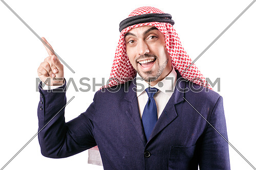 Arab businessman isolated on white