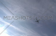 Planes fly overhead prior to landing
