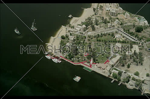 Fly over a Harbor in New Suez Canal at day.