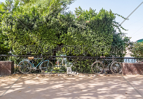 Bicycles at the Kornish of Aswan Egypt