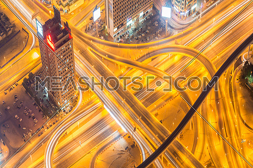 Dubai road junction during night hours