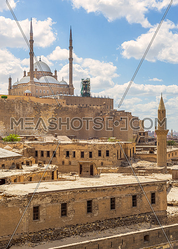 The great Mosque of Muhammad Ali Pasha - Alabaster Mosque - situated in the Citadel of Cairo in Egypt, commissioned by Muhammad Ali Pasha, one of the landmarks and tourist attractions of Cairo