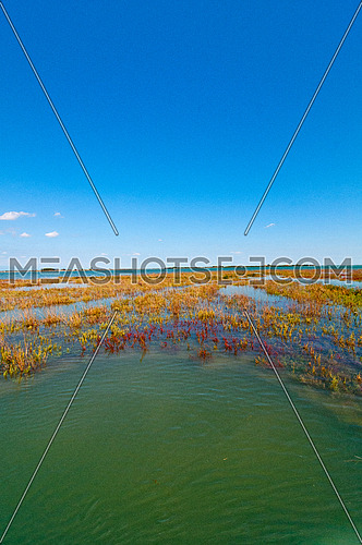 Venice Italy lagune view of the barena where the fresh water and sea water mix