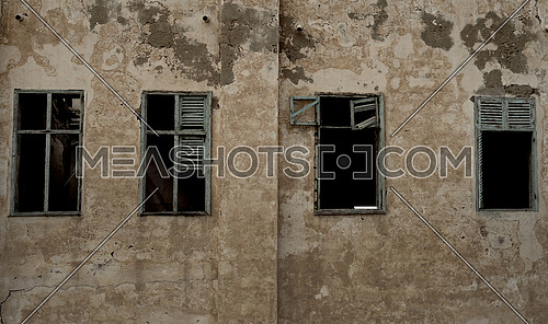OLD WINDOWS IN an abandoned building