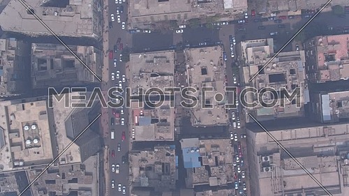 Fly Over Shot Drone for Talat Harb Square in  Cairo Downtown in 22 of March 2018 at Day