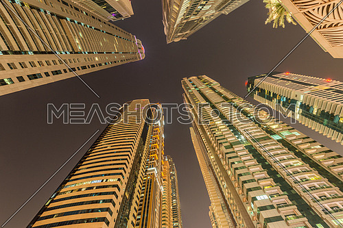 Skyscrapers of dubai during night hours