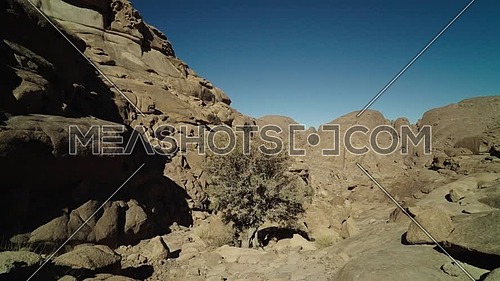 Reveal shot for Sinai Mountain at day.