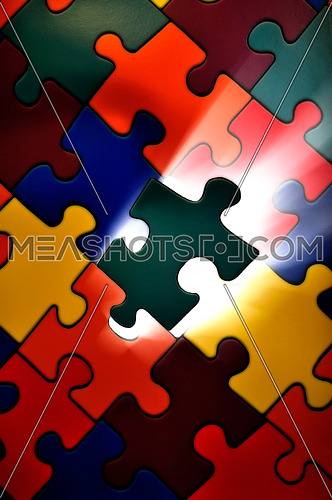 Puzzle concept of business solution and solving problems, also background image for new idea
