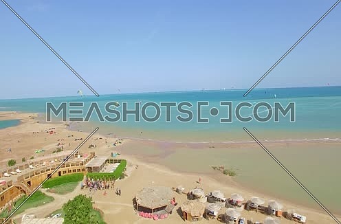 Jip up using Drone shot Al Gouna beach for Kite Surfing area  at Day 