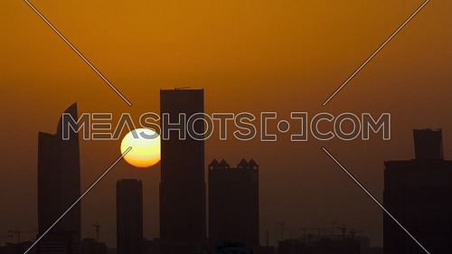 Sunset timelapse at the city of Dubai