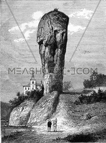Mace of Hercules, vintage engraved illustration. Magasin Pittoresque 1878.