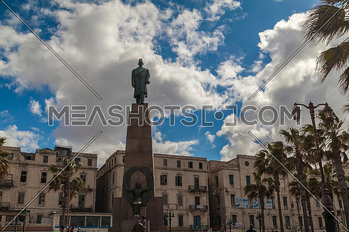 Long shot for Saad Zagloul Statue at Alexandria at Day