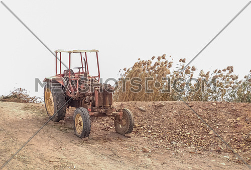 Agricultural equipment on poor farm