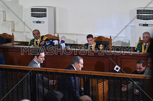 Former Egyptian president Hosni Mubarak testifies in court at 'Borders Break' case in front of Judge Mohamed Sherien Fahmy- December 2018.