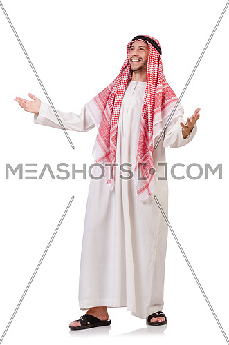 Arab man isolated on white 