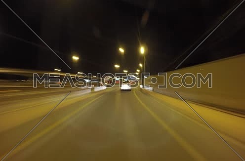 very fast night timelapse in dubai roads
