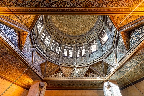 Ceiling of Nilometer building, an ancient Egyptian water measurement device dates from 715 AD, used to measure the level of the Nile, located in Rhoda Island, River Nile, Cairo, Egypt