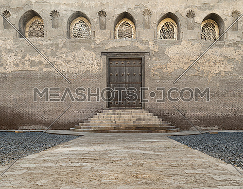 One of the doors at the front courtyard of Ibn Tulun Mosque, the largest mosque in Cairo, Egypt