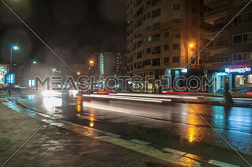 Long shot for traffic at Alexandria at Night