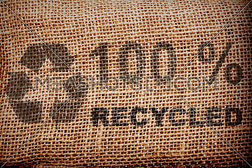 Fabric of sack one hundred percent recycled
