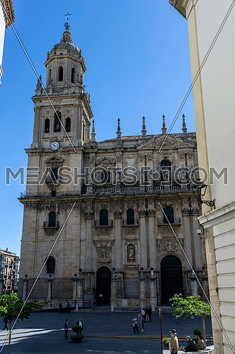 Jaen, Spain - may 2016, 2: The cathedral of the holy Church in Jaen, also called Assumption of the Virgin Cathedral, Take in Jaen, Spain
