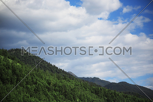 mountain landscape with cloudy skys