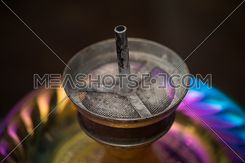 Preparation The Hookah With Charcoal For Smoking The Traditional Hubble-Bubble