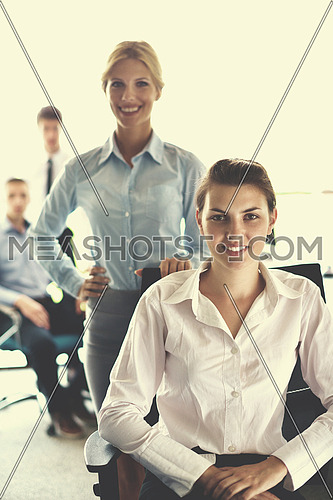 business people  team  group  on a meeting have success and make deal
