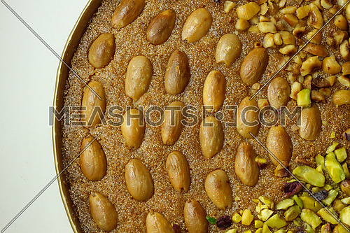 Basbosa Oriental sweets with Almonds and nuts