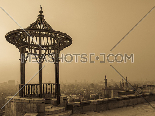 a sepiah image of Old Cairo View from the Citadel