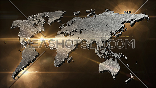 World map in space 3D render