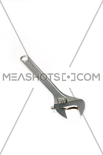 wrench tool isolated on white background  closeup